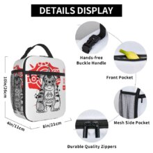 Kawaii Cartoon Digimon Gabumon Insulated Lunch Bag Kawaii Cartoon Digimon Gabumon Insulated Lunch Bag