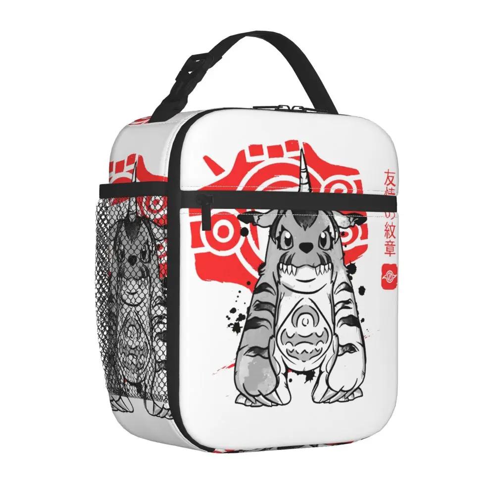 Kawaii Cartoon Digimon Gabumon Insulated Lunch Bag