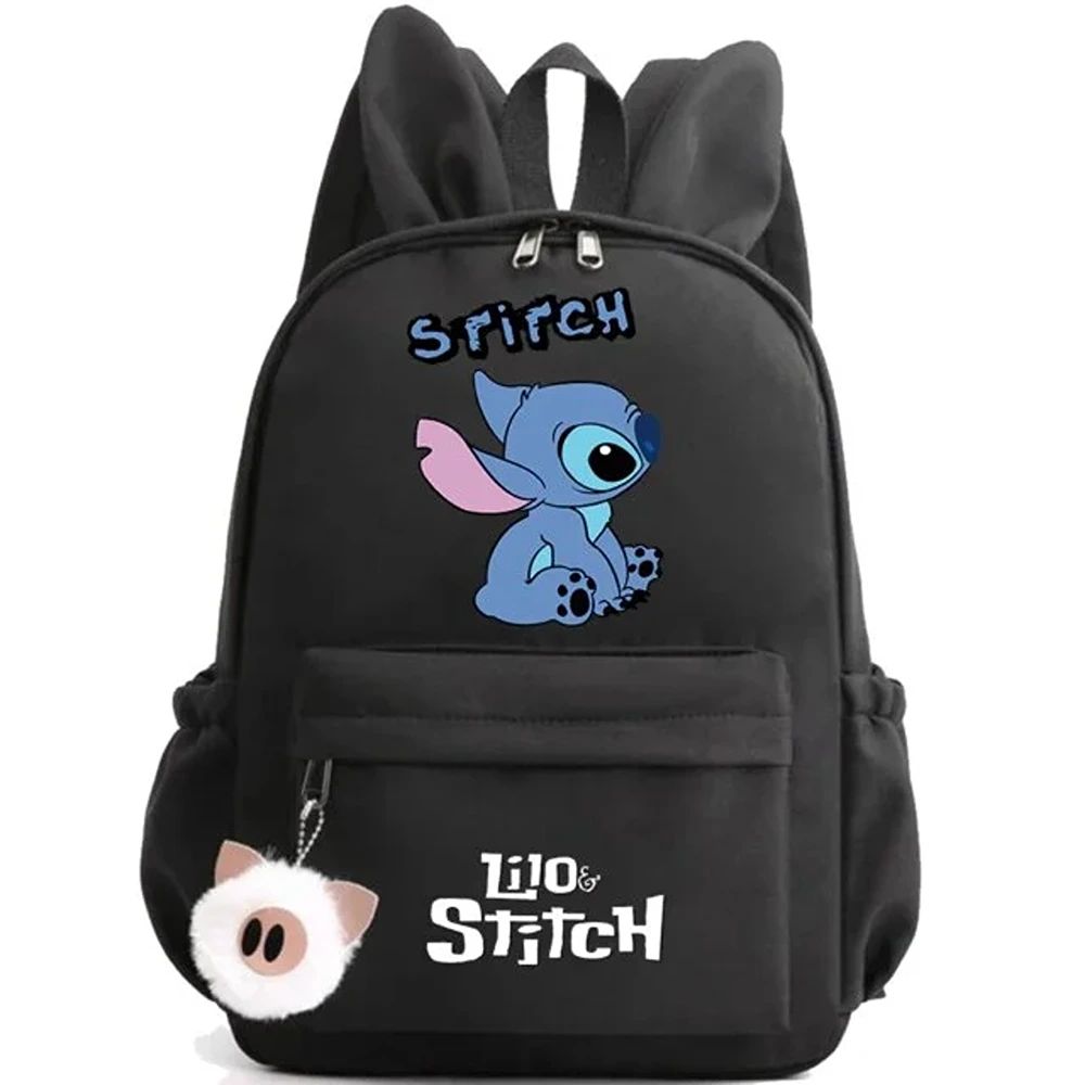 Kawaii Cartoon Lilo And Stitch Print Backpack