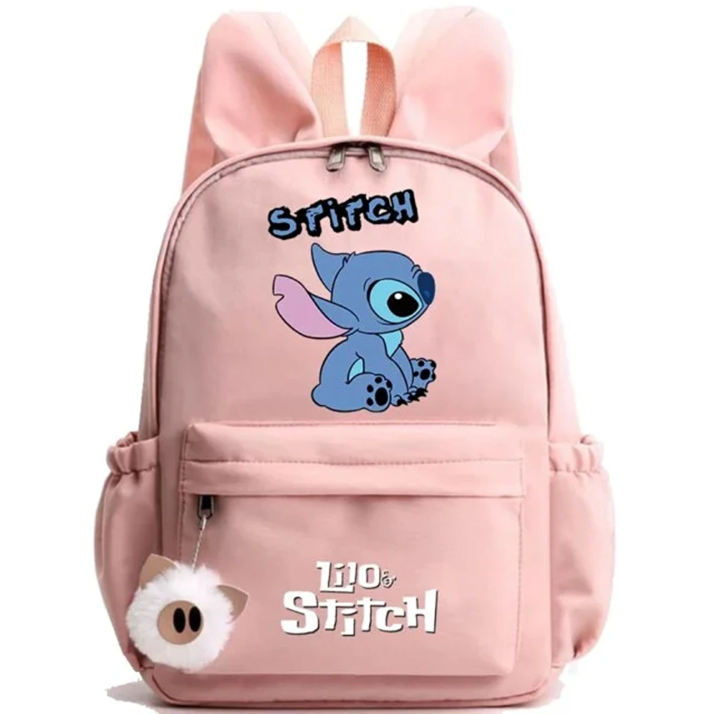 Kawaii Cartoon Lilo And Stitch Print Backpack