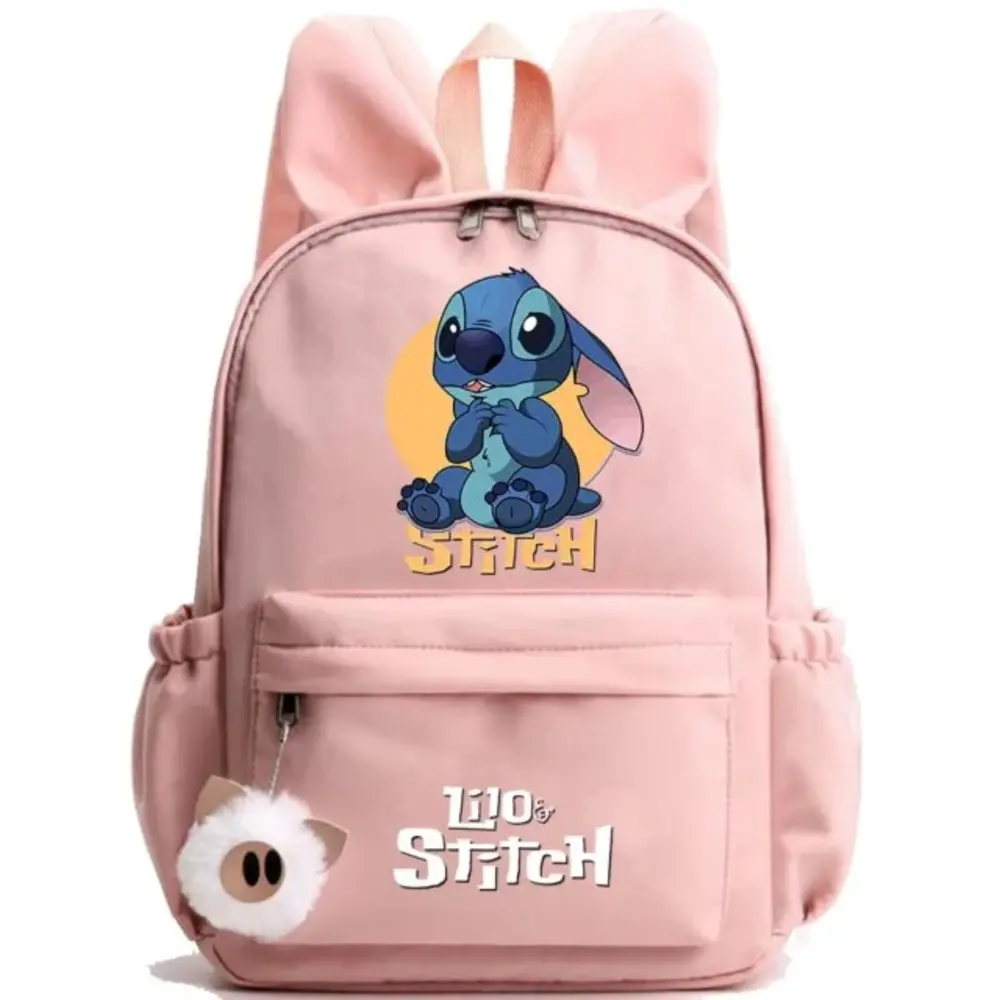 Kawaii Cartoon Lilo And Stitch Polyester Backpack
