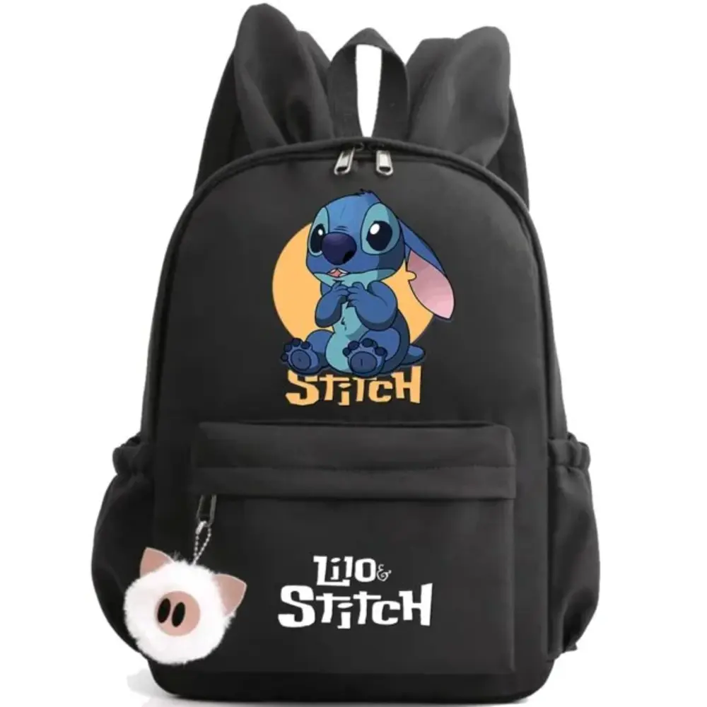 Kawaii Cartoon Lilo And Stitch Polyester Backpack