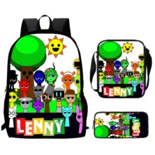 3Pcs/set Kawaii Cartoon Sprunki Character Backpack 3Pcs/set Kawaii Cartoon Sprunki Character Backpack