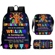 3Pcs/set Kawaii Cartoon Sprunki Birthday Party Backpack 3Pcs/set Kawaii Cartoon Sprunki Birthday Party Backpack