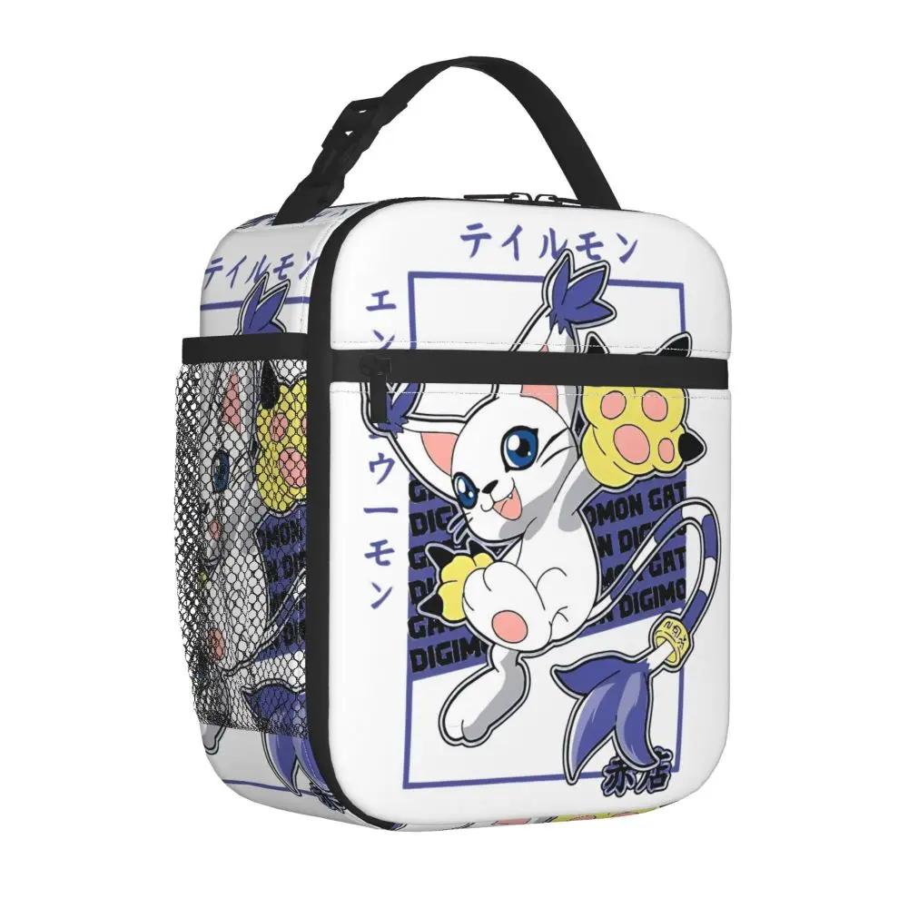 Kawaii Cartoon Digimon Tailmon Insulated Lunch Bag