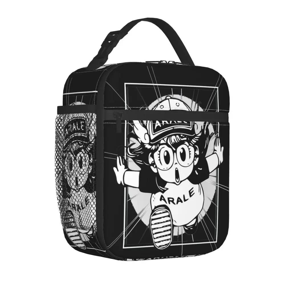 Kawaii Cartoon Dr. Slump Arale Norimaki Black Lunch Bag