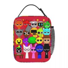 Cartoon Kawaii Sprunki Character Lunch Bag Cartoon Kawaii Sprunki Character Lunch Bag