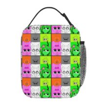 Cartoon Kawaii Sprunki Character Insulated Lunch Bag Cartoon Kawaii Sprunki Character Insulated Lunch Bag