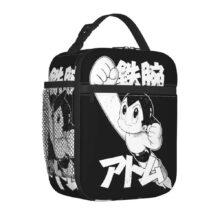 Astro Boy Kawaii Insulated Black Lunch Bag Astro Boy Kawaii Insulated Black Lunch Bag