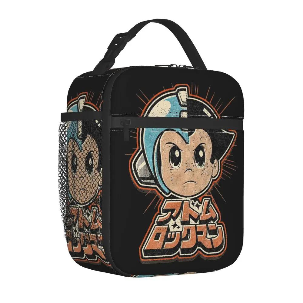Kawaii Astro Boy Printed Polyester Insulated Lunch Bag