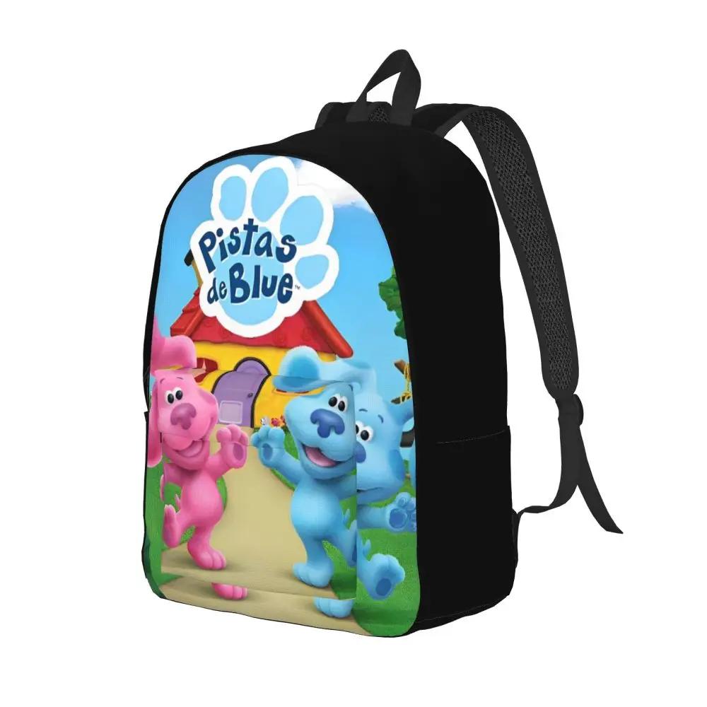 Cartoon Blue's Clues Pistas De Blue Kawaii Backpack 