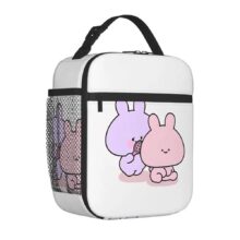 Kawaii Cartoon Asamimichan And Babumimichan Insulated Lunch Bag Kawaii Cartoon Asamimichan And Babumimichan Insulated Lunch Bag