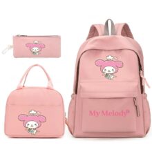 3Pcs/Set Kawaii Sanrio My Melody Backpack 3Pcs/Set Kawaii Sanrio My Melody Backpack