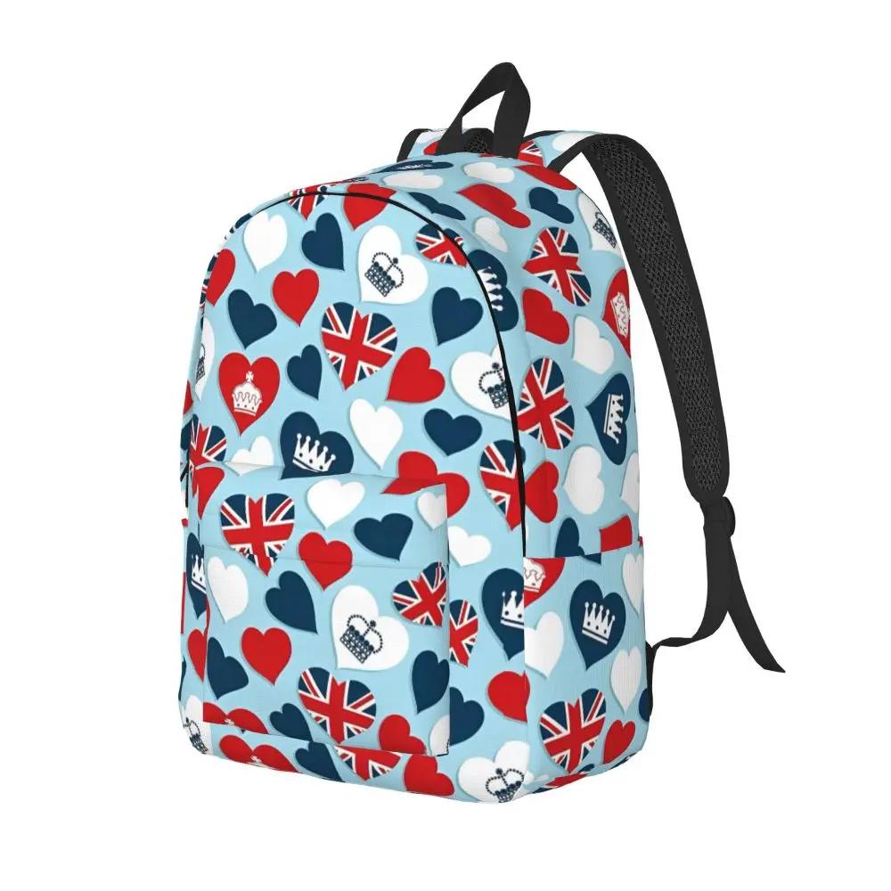 United Kingdom Heart Symbols Kawaii Backpack United Kingdom Heart Symbols Kawaii Backpack