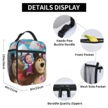 Cartoon Kawaii Masha And The Bear Character Lunch Bag Cartoon Kawaii Masha And The Bear Character Lunch Bag