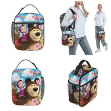 Cartoon Kawaii Masha And The Bear Character Lunch Bag Cartoon Kawaii Masha And The Bear Character Lunch Bag