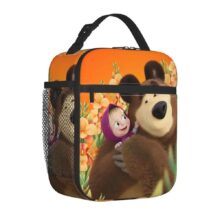 Cartoon Kawaii Masha And The Bear Insulated Lunch Bag Cartoon Kawaii Masha And The Bear Insulated Lunch Bag