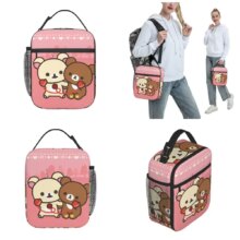 Kawaii Cartoon Rilakkuma And Korilakkuma Insulated Lunch Bag Kawaii Cartoon Rilakkuma And Korilakkuma Insulated Lunch Bag