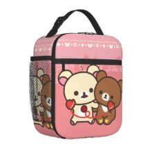 Kawaii Cartoon Rilakkuma And Korilakkuma Insulated Lunch Bag Kawaii Cartoon Rilakkuma And Korilakkuma Insulated Lunch Bag
