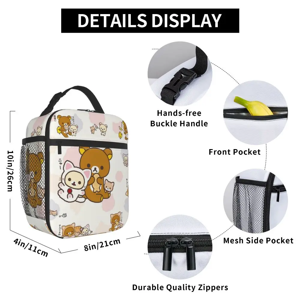 Kawaii Cartoon Rilakkuma And Friends Lunch Bag