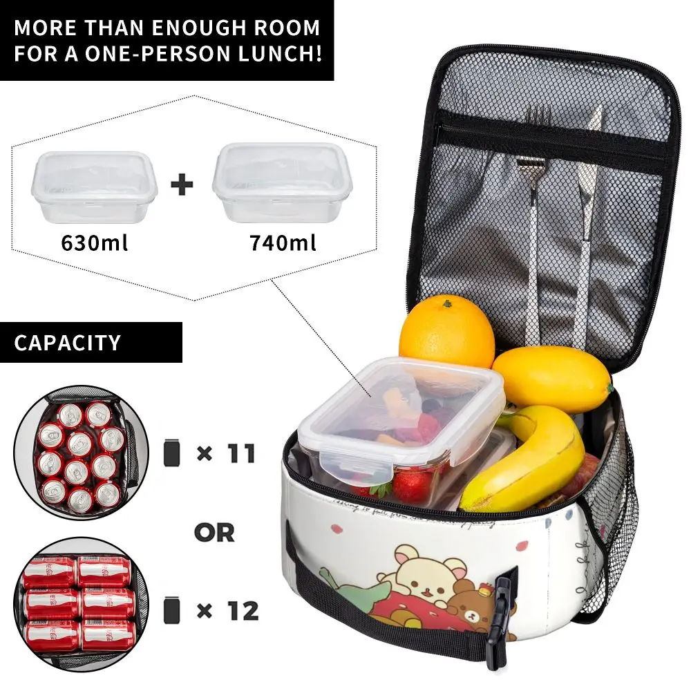 Kawaii Cartoon Rilakkuma Strawberry Party Lunch Bag