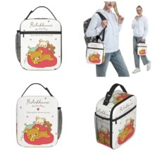 Kawaii Cartoon Rilakkuma Strawberry Party Lunch Bag Kawaii Cartoon Rilakkuma Strawberry Party Lunch Bag
