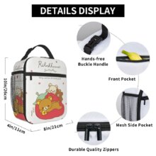Kawaii Cartoon Rilakkuma Strawberry Party Lunch Bag Kawaii Cartoon Rilakkuma Strawberry Party Lunch Bag