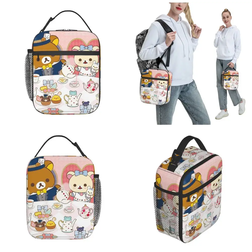Kawaii Cartoon Rilakkuma And Korilakkuma Tea Time Lunch Bag