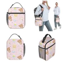 Kawaii Cartoon Rilakkuma With Friends Insulated Lunch Bag Kawaii Cartoon Rilakkuma With Friends Insulated Lunch Bag