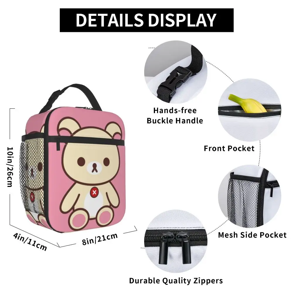 Kawaii Cartoon Korilakkuma Insulated Lunch Bag