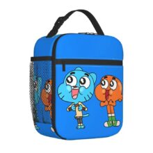 The Amazing World Of Gumball Printed Kawaii Blue Lunch Bag The Amazing World Of Gumball Printed Kawaii Blue Lunch Bag