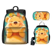 3Pcs/Set Cartoon Kawaii Winnie-The-Pooh Backpack 3Pcs/Set Cartoon Kawaii Winnie-The-Pooh Backpack