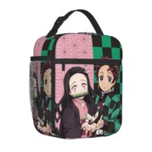 Anime Kawaii Demon Slayer Nezuko Kamado And Tanjiro Kamado Lunch Bag Anime Kawaii Demon Slayer Nezuko Kamado And Tanjiro Kamado Lunch Bag