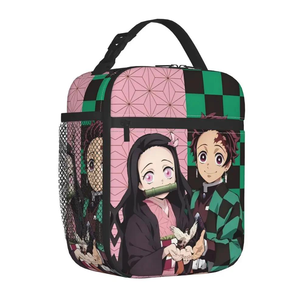 Anime Kawaii Demon Slayer Nezuko Kamado And Tanjiro Kamado Lunch Bag