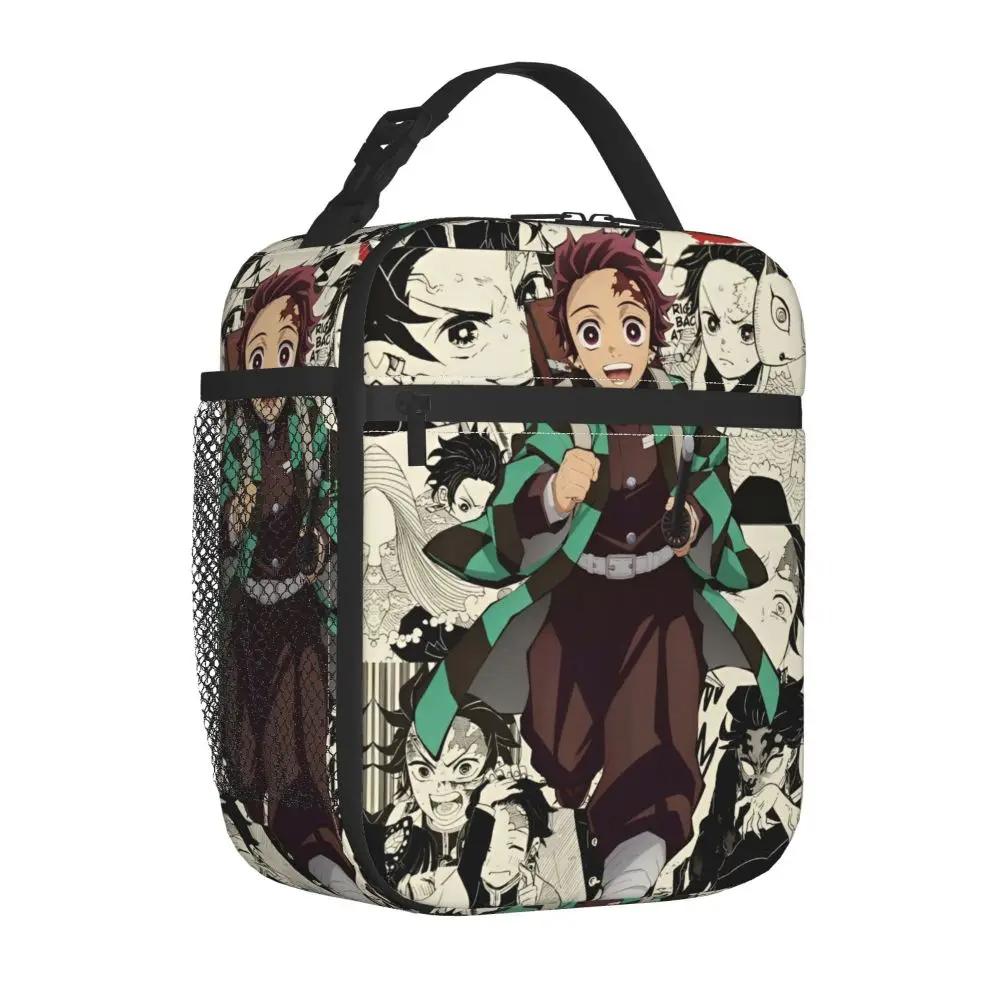 Anime Kawaii Demon Slayer Tanjiro Kamado Pattern Lunch Bag