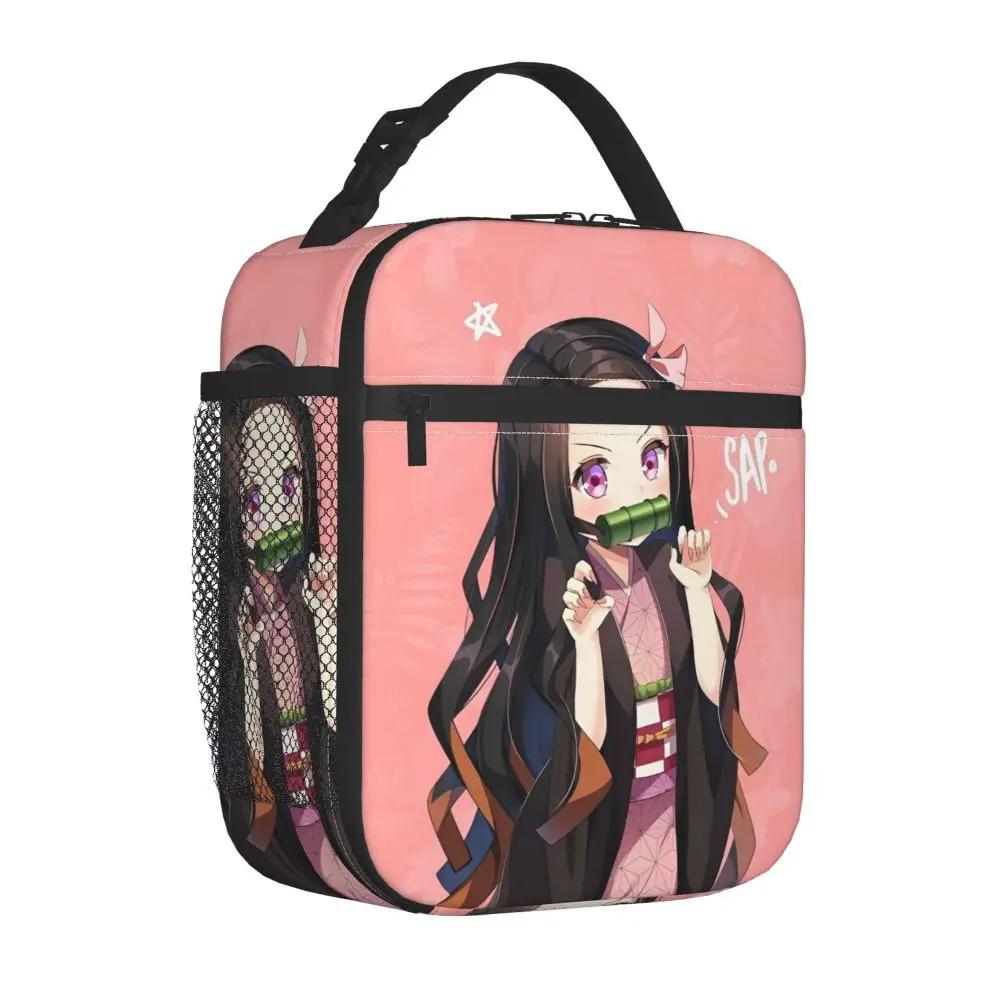 Anime Kawaii Demon Slayer Nezuko Kamado Pink Lunch Bag