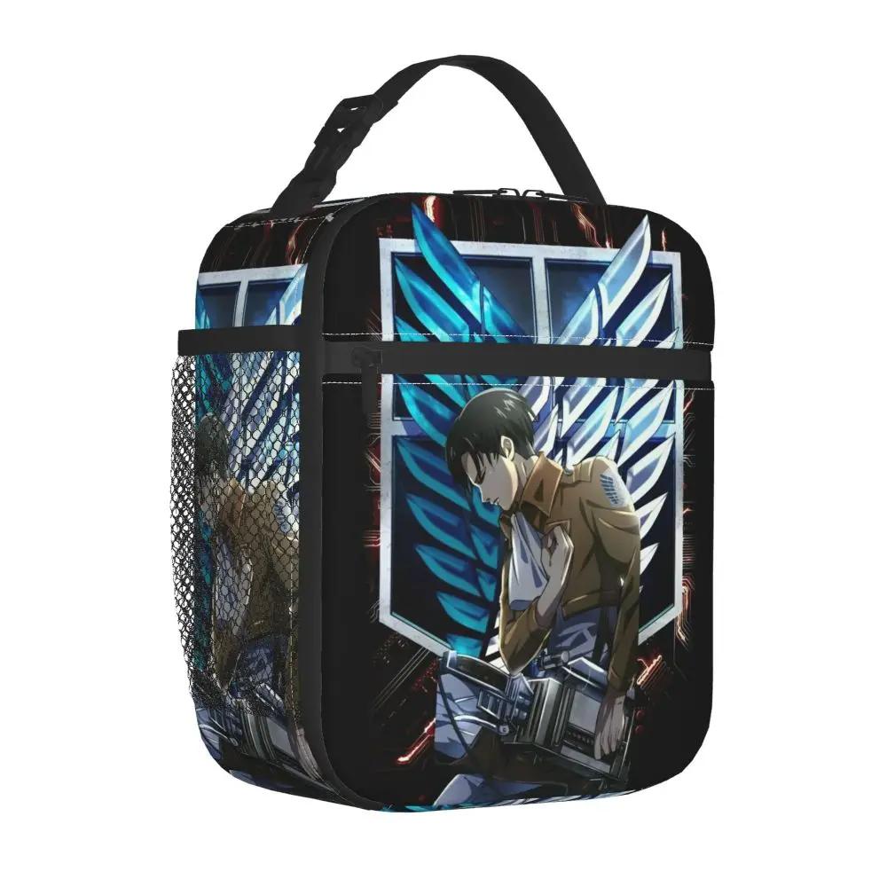 Anime Kawaii Attack On Titan Levi Ackerman Insulated Lunch Bag