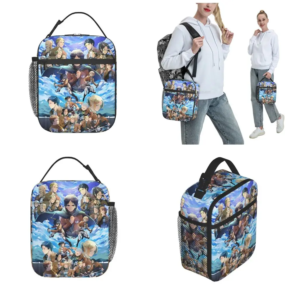 Anime Attack On Titan Character Kawaii Lunch Bag