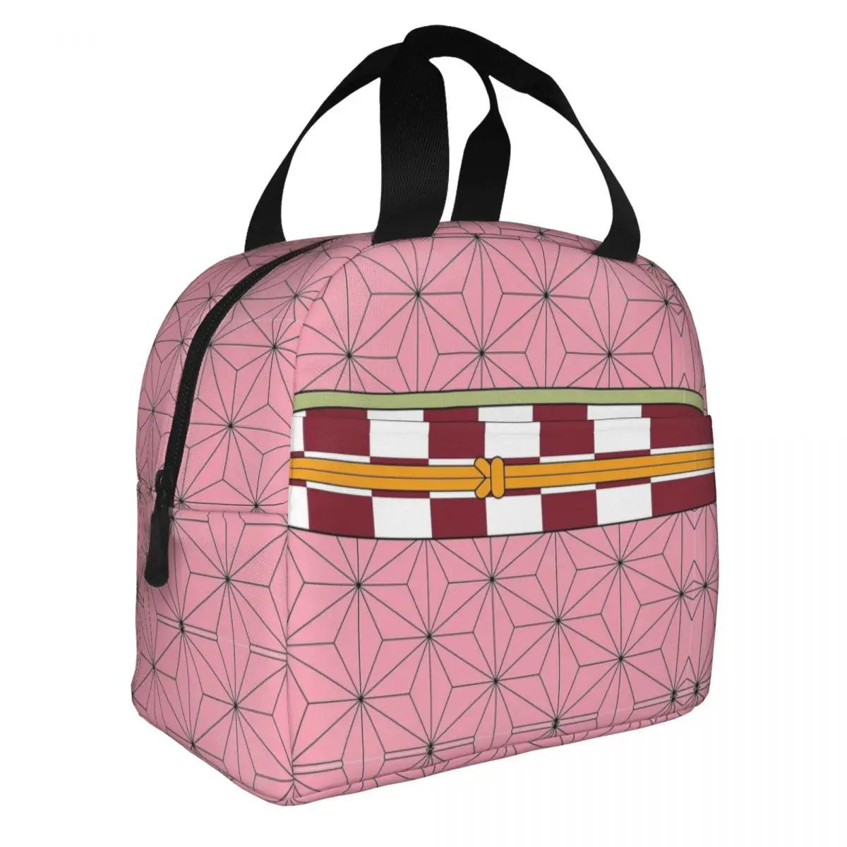 Kawaii Anime Demon Slayer Nezuko Pattern Lunch Bag