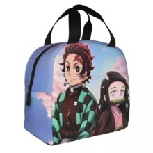 Kawaii Anime Demon Slayer Tanjiro And Nezuko Lunch Bag Kawaii Anime Demon Slayer Tanjiro And Nezuko Lunch Bag