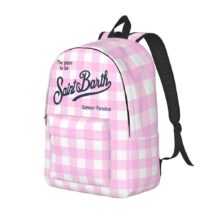 Saint Barth Logo Printed Kawaii Checkered Backpack Saint Barth Logo Printed Kawaii Checkered Backpack