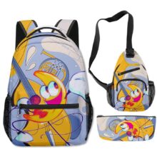 3Pcs/Set Kawaii Cartoon Shovelware Brain Game The Dancing Banana Backpack 3Pcs/Set Kawaii Cartoon Shovelware Brain Game The Dancing Banana Backpack