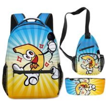 3Pcs/Set Kawaii Cartoon Shovelware Brain Game The Dancing Banana Backpack 3Pcs/Set Kawaii Cartoon Shovelware Brain Game The Dancing Banana Backpack
