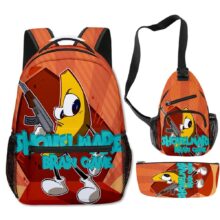 3Pcs/Set Cartoon Shovelware Brain Game Kawaii The Dancing Banana Backpack 3Pcs/Set Cartoon Shovelware Brain Game Kawaii The Dancing Banana Backpack