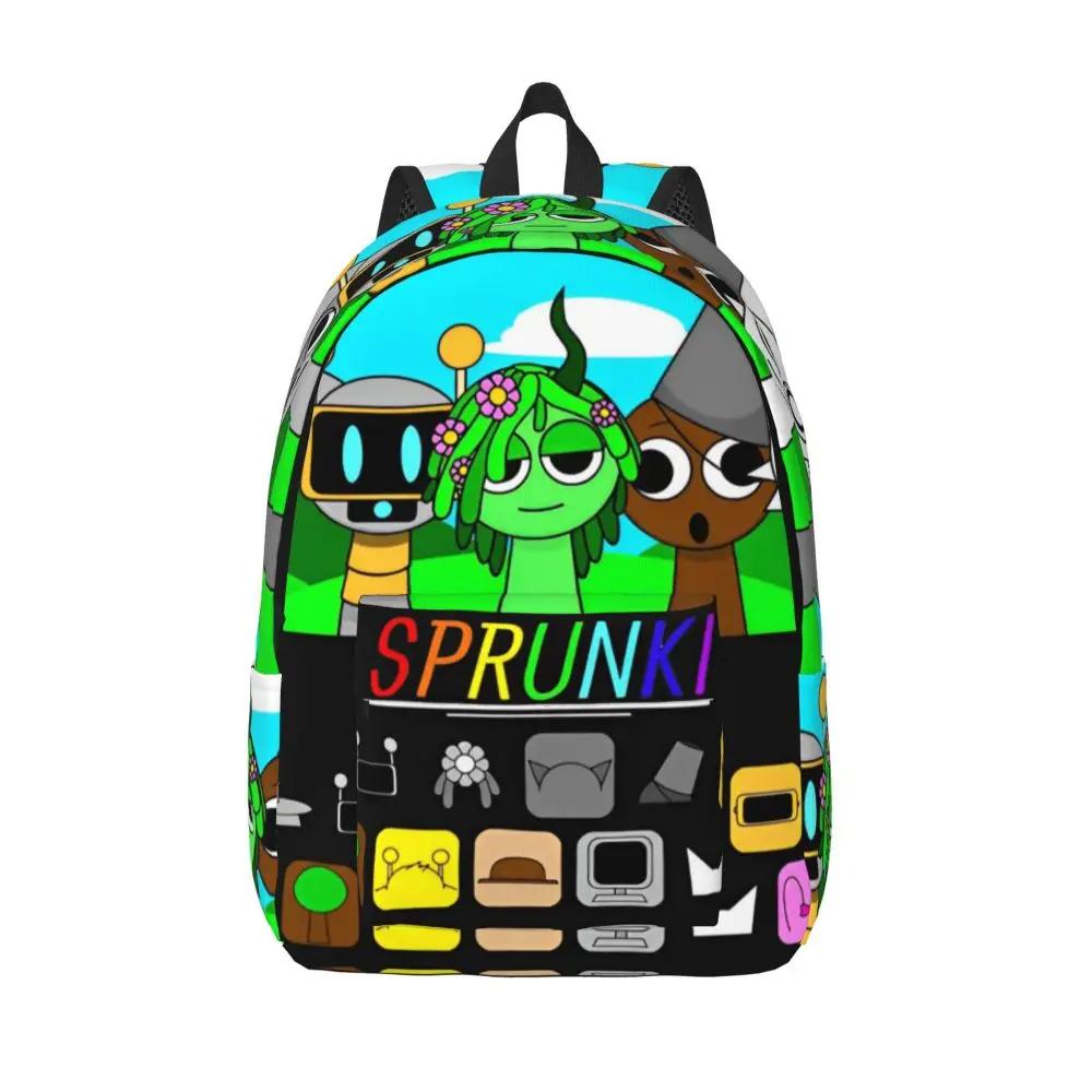 Cartoon Kawaii Sprunki Incredibox Character Backpack