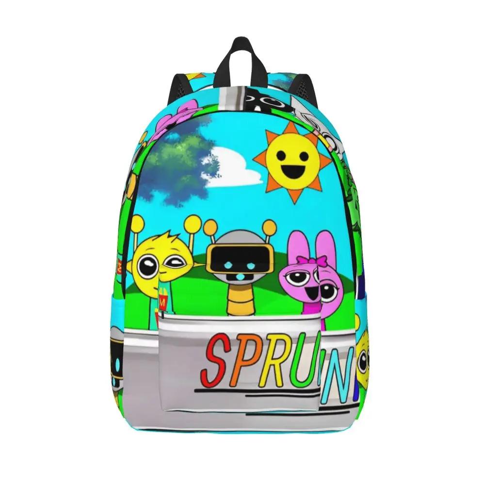 Kawaii Cartoon Sprunki Incredibox Character Backpack