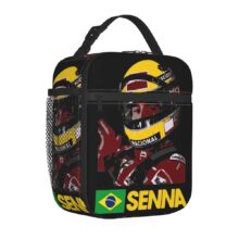 Ayrton Senna Kawaii Polyester Insulated Lunch Bag Ayrton Senna Kawaii Polyester Insulated Lunch Bag