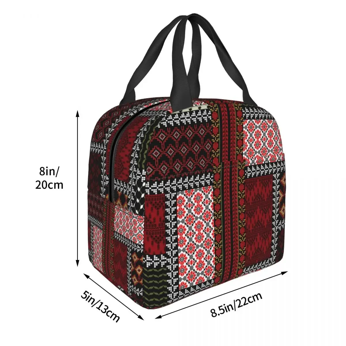 Kawaii Arabic Traditional Pattern Insulated Lunch Bag