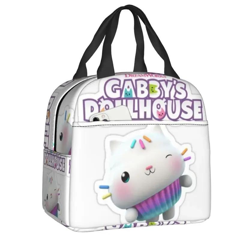 Kawaii Gabby's Dollhouse Cakey Cat Waterproof Lunch Bag