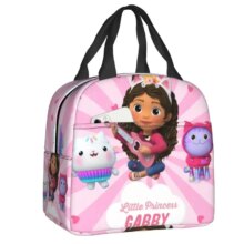 Funny Gabbys Dollhouse Insulated Lunch Bags for Camping Travel Cartoon Cats Animals Waterproof Cooler Thermal Bento Box Children Funny Gabbys Dollhouse Insulated Lunch Bags for Camping Travel Cartoon Cats Animals Waterproof Cooler Thermal Bento Box Children